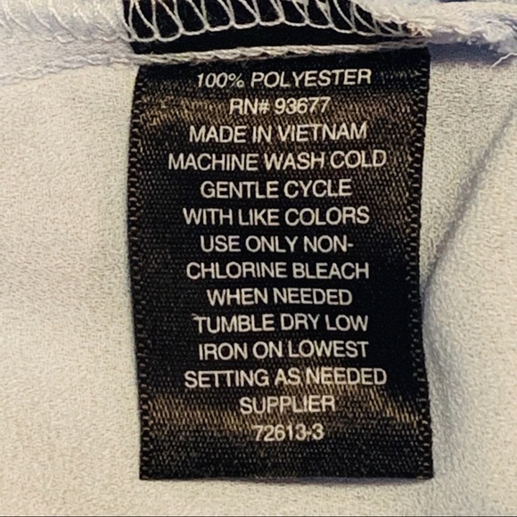 WORTHINGTON ⭐️ Baby Ling Sleeve Blue Mock Wrap-Around Blouse - Picture 10 of 10